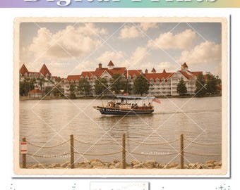Grand Floridian Disney Lake View | WDW Photography Wall Poster | Home Decor | Instant Digital Download | Victorian Romantic Travel Art