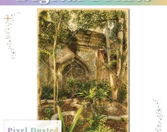 Animal Kingdom Inspired Watercolor Architecture Artwork | Anandapur & Maharajah Jungle Trek | Disney Home Decor | Instant Download | WDW Art
