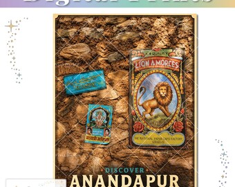 Animal Kingdom Inspired Signage Artwork | Anandapur Poster Series | Disney Home Decor | Instant Download | WDW Architecture Digital Art