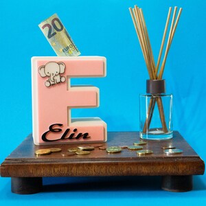 Spardose, Name, Geschenk, Kinder, Familie, Geld, Personalisiert, Buchstaben, Trend, Geburtstag,  11x13x7