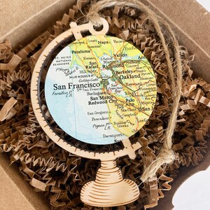 San Francisco Bay Area Map Ornament, Custom City Map Ornament, Christmas Gifts under 25 image 9