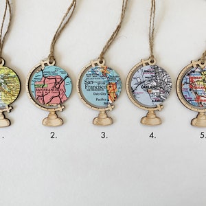 San Francisco Bay Area Map Ornament, Custom City Map Ornament, Christmas Gifts under 25 image 2