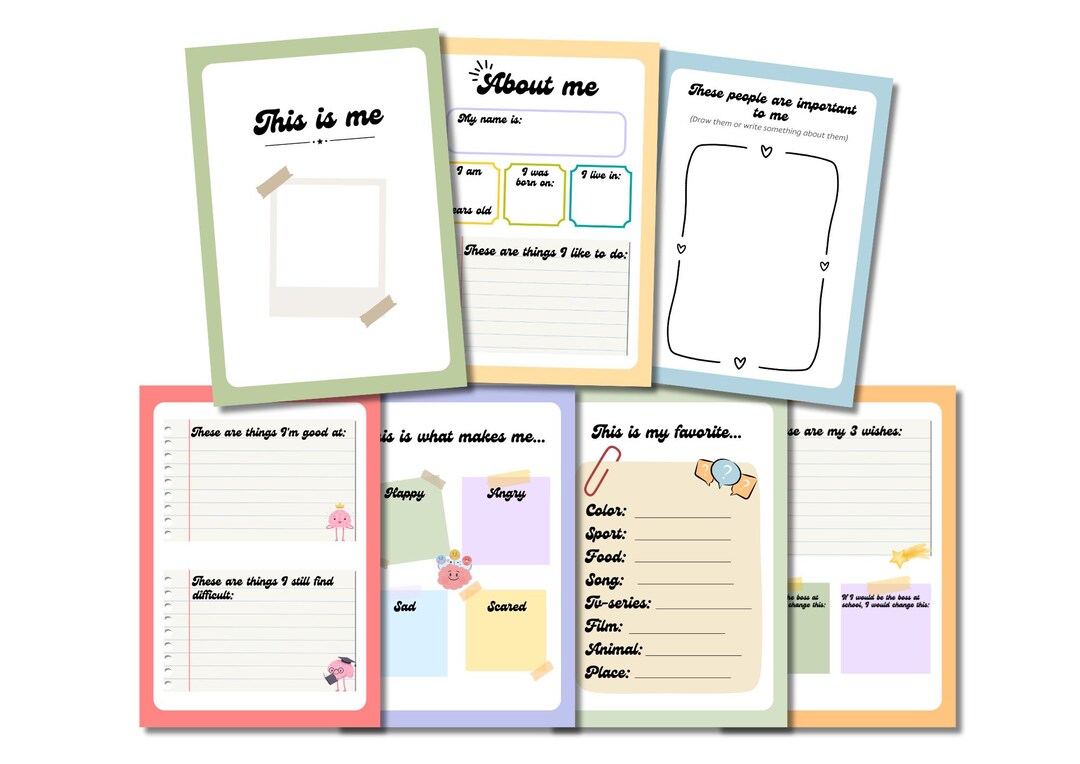 This Is Me Worksheet.pdf All About Me Booklet – Printable This is Me Worksheets – Getting to ...