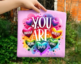 You Are Enough Png Self Worth Png Positive Affirmation Shirt Design Png Files Motivational Png Sublimation Design Inspirational Png Design
