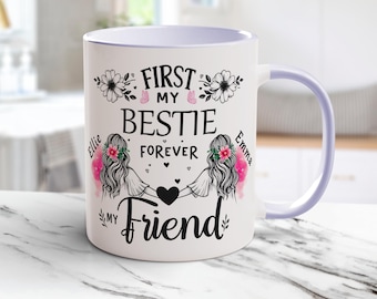 Bestie Friend Png Sublimation Design Female Best Friend Mug Png Personalized Name Mug Wrap Designs Friendship Mug Wraps Bestie Friend Gift