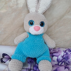 Amigurumi Toy – Handmade Crochet Plush Bunny – Ideal for a kid present - Made of soft hypoallergenic yarn