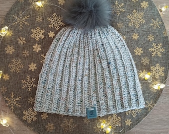 Handmade Crochet Merino Wool Beanie| Warm Winter Hat