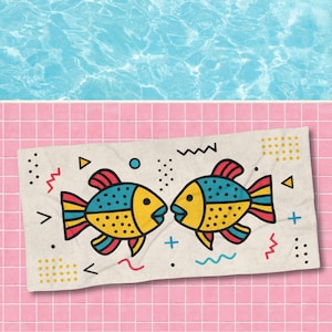 Custom Zodiac Beach Towel With Name, Pisces Gift, Beach Trip
