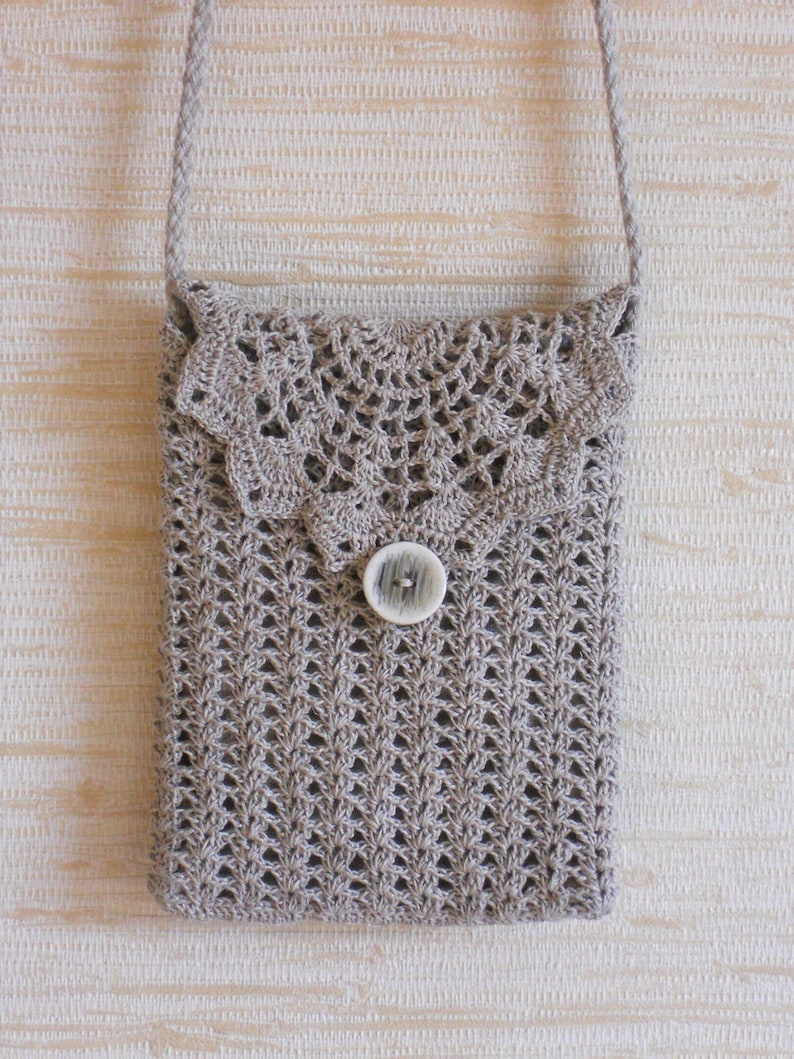 Ivory Linen Purse Crochet Lace Bag for Rustic Wedding - Etsy