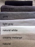 Gray Linen Bandana: Pure Flax Kerchief, Men's Face Covering, Scout Neck Wrap product logo