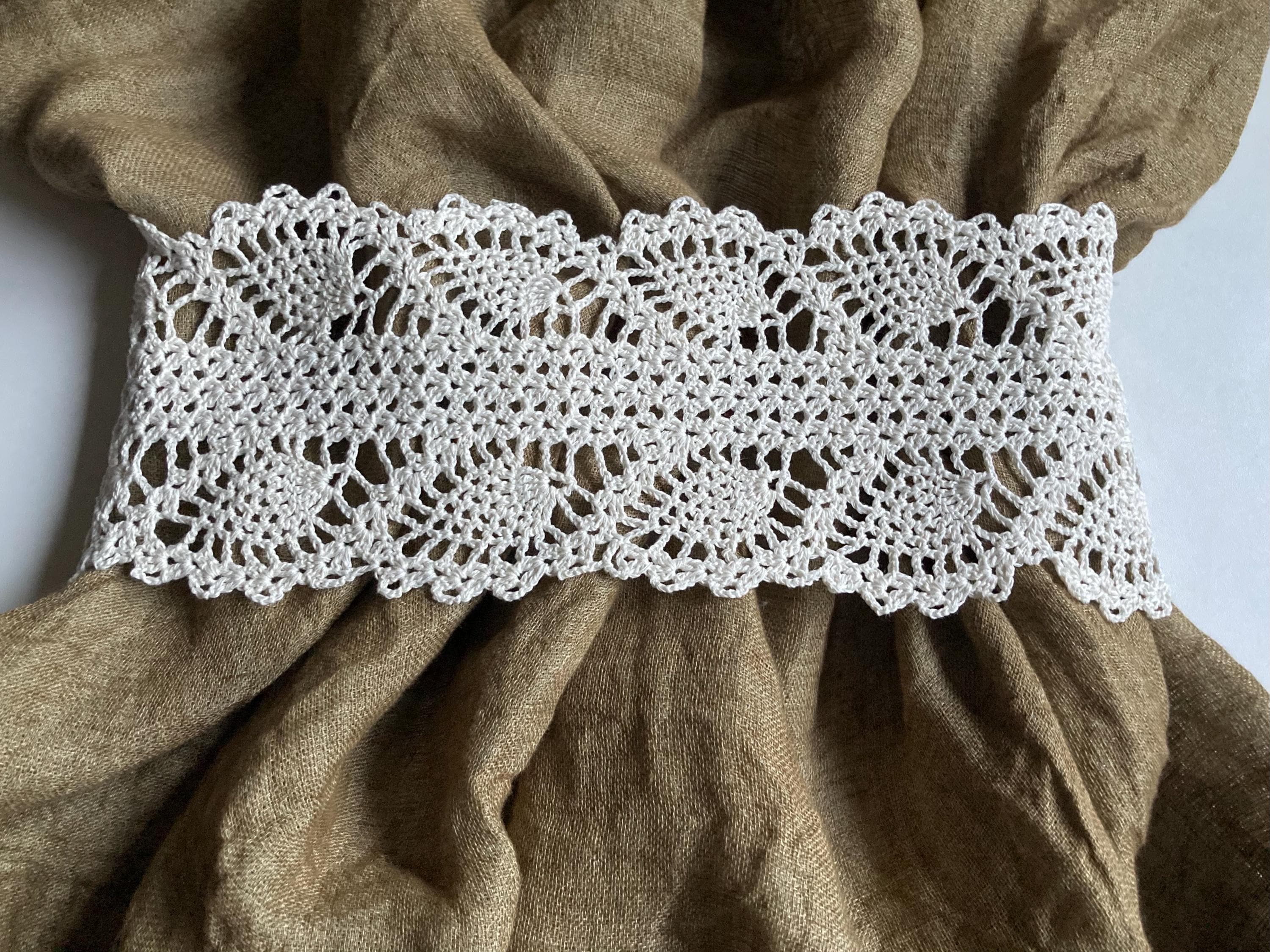 Vintage Ecru Crochet Lace Belt Bridal Sash Boho Size 30-36 Cream Boho Crochet Belt - Etsy main image 2