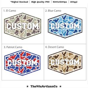 Personalized Custom Vintage Camo Name, Camo Background Color, Camouflage Png (Digital Dowload 4200x4200ppi)