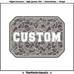 Personalized Custom Retro Vintage Camo Name, Custom Camouflage Png