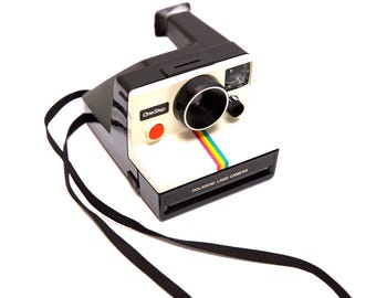 vintage 1960s 70s SX-70 rainbow stripe POLAROID camera vintage instant film classic - Free shipping