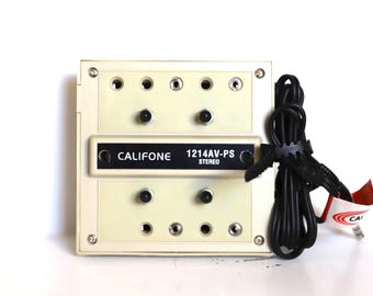 vintage CALIFONE headphones JACKBOX 4 output individual volume each - Tested and working great!