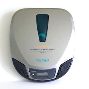 vintage sony style BLUE & silver mp3 DISCMAN late 90s y2k Audiovox cd player -- works great -- FREE shipping U.S.A