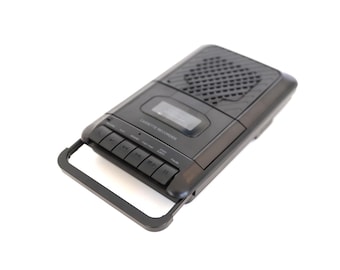 vintage 1990s CASSETTE player and recorder battery operated -- TESTED and in great condition -- FREE shipping U.S.A.