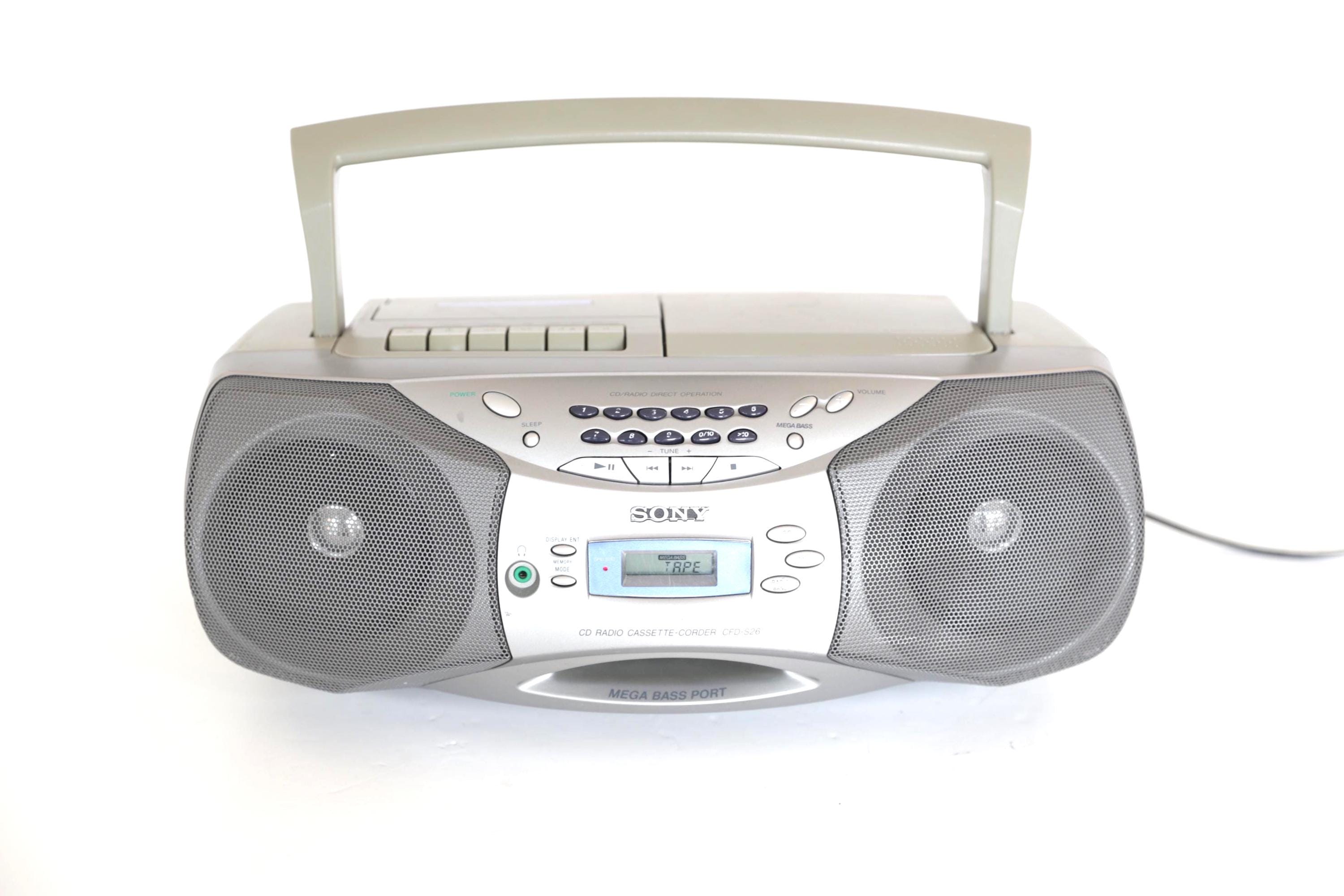 Vintage 1990s SONY Boombox CASSETTE Tape Am/fm Radio CD Compact