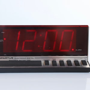 vintage 1960s COLOR BLOCK grey/cream alarm clock sony style dream machine bedside small alarm clock very unique image 1