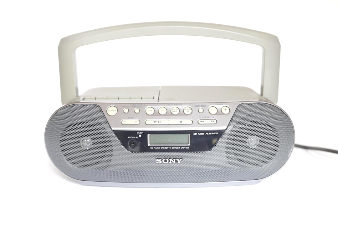 Vintage 1990s SONY Boombox CASSETTE Tape Am/fm Radio CD Compact
