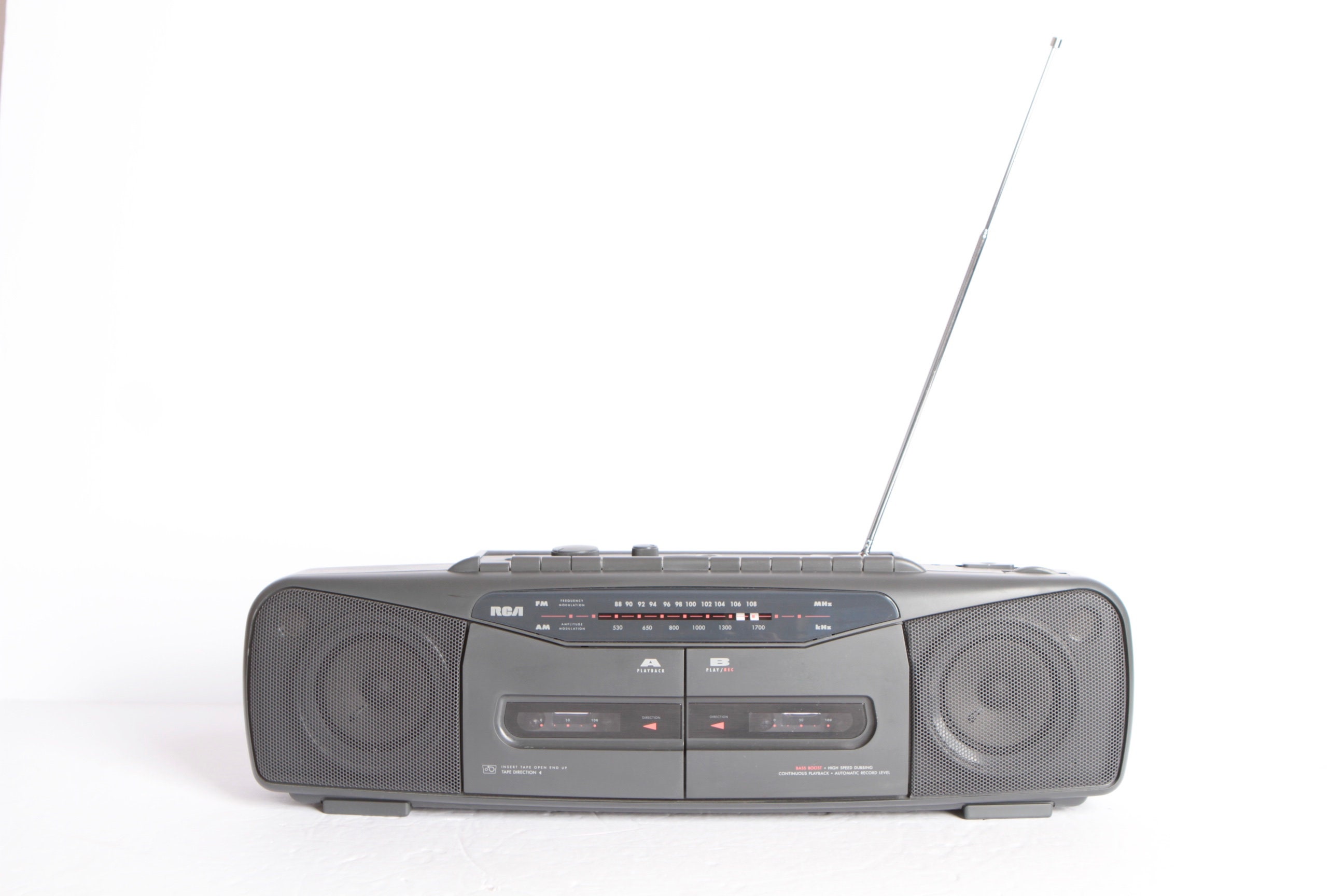 DUAL cassette player recorder 80s SLEEK minimalist tape deck Etsy