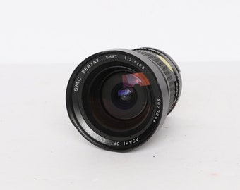 vintage PENTAX wide angle SMC SHIFT 28mm f3.5 slr vintage 60s 70s lens -- very clean.