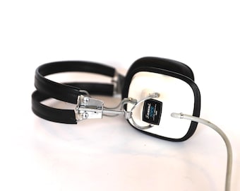 vintage 60s 70s STEREO headphones old school vintage school headphones, great sound!