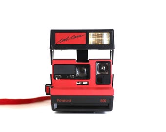 vintage POLAROID camera 1980s COOL Cam series Black & Red tested and in perfect condition -- vintage camera -- FREE shipping in the U.S.A.