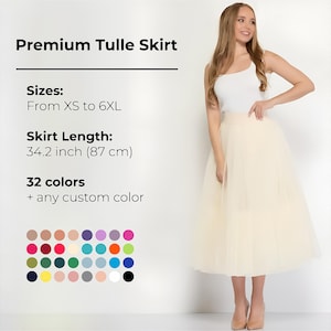 Ivory tulle skirt bridal,Wedding tulle skirt women,Plus size tulle skirts,Custom tulle skirt for wedding,Bridal tulle skirt,Midi tulle skirt
