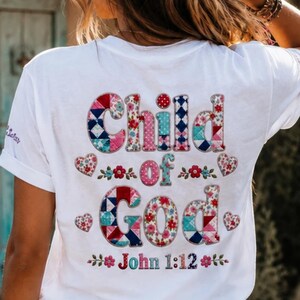 Comfort Colors® Christian Americana Printed Floral Quilted T-Shirt | Patchwork Faith Collection