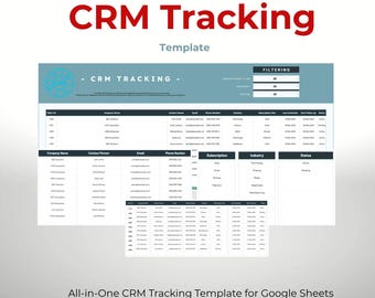 Google Sheets CRM Template | Sales & Lead Tracker | Client Management Spreadsheet