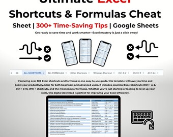 Excel & Google Sheets Cheat Sheet – Shortcuts, Formulas and Productivity Guide