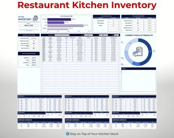 Restaurant Kitchen Inventory Template: Google Sheets Ingredient Tracker