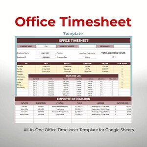 Modello di foglio presenze in ufficio: Google Fogli per il monitoraggio delle presenze dei dipendenti