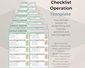 Operation Checklist Template | Google Sheets Workflow Manager