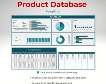 Product Database Template | Google Sheets Inventory Tool