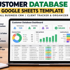 Planilha Google para Banco de Dados de Clientes | CRM para Pequenas Empresas | Controle e Organização de Clientes