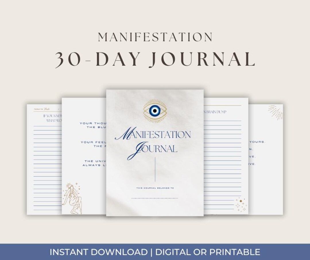 Manifestation Journal - 30 Day, Digital, Printable - Etsy