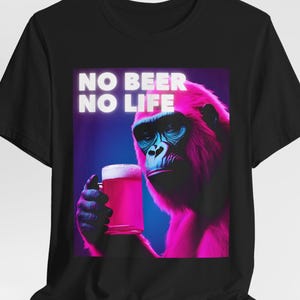 Beer Lover Unisex Tee, No Beer No Life Shirt, Alcohol Drinker Gift, Graphic T-Shirt, Funny Drinking Top
