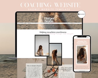 Modelo de site Showit para treinadores: design de site personalizável