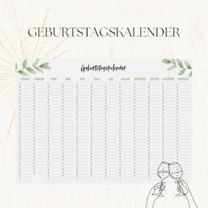 birthday calendar