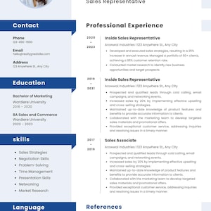 Professional Resume Template | ATS-Friendly CV | Modern & Minimalist Design | Editable in Word and Canva | Instant Download