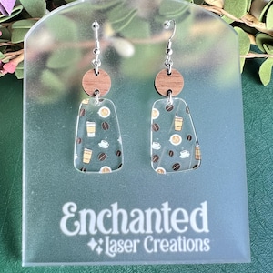 Coffee Earrings, Coffee Cup Jewelry, Coffee Lover Gift, Jewelry for Barista, Cute Coffee Earrings