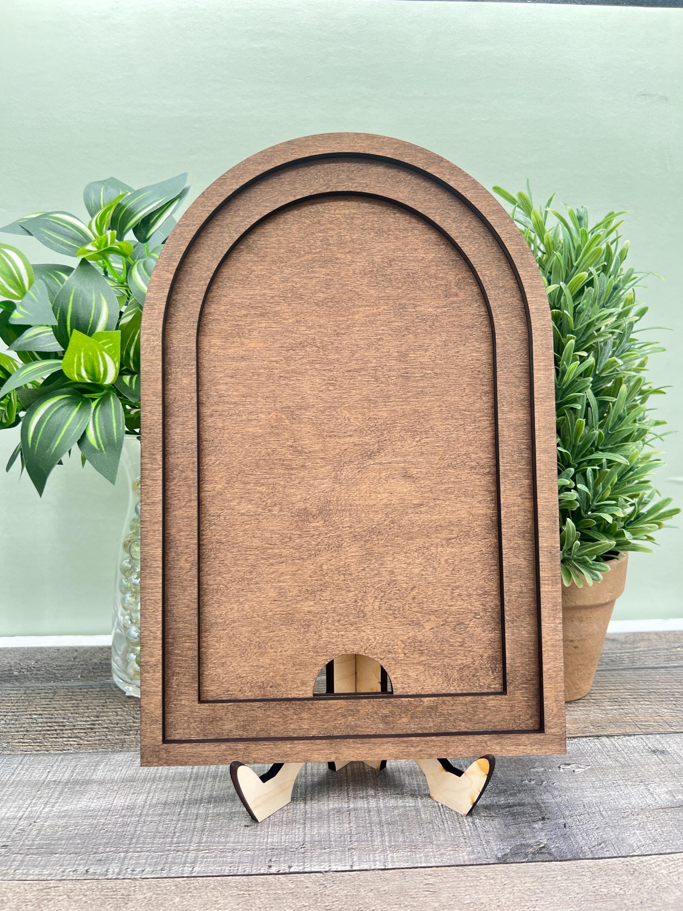 Leather Large Frame Sign LARGE Interchangeable Wood Arch Sign Frame - Etsy