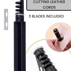 Cord Bevel Cutter Tool – Edge Shaper for Leather Cords & Straps – 3–10mm – Replaceable Blades – Leathercraft Finishing Tool