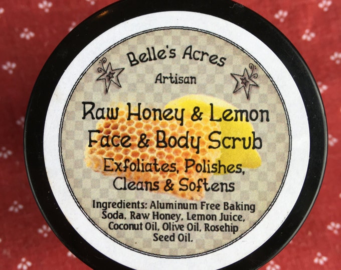Raw Honey & Lemon Face and Body Scrub Etsy
