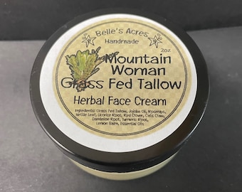 Mountain Woman Grass Fed Tallow Vanilla Manuka Honey Herbal Face Cream