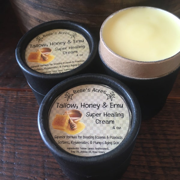 Grass fed Tallow Emu & Honey Super Healing Cream