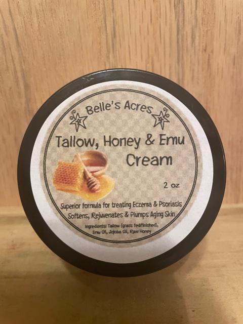 Grass fed Tallow Emu & Honey  Cream