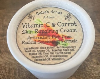 Carrot & Vitamin C Antioxidant Rich Face Cream Free Radical Scavenging Formula